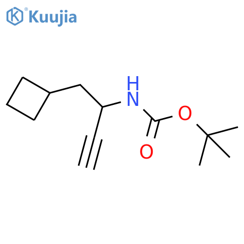 tert-butyl N-(1-cyclobutylbut-3-yn-2-yl)carbamate structure