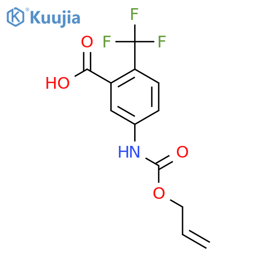 5-{(prop-2-en-1-yloxy)carbonylamino}-2-(trifluoromethyl)benzoic acid structure