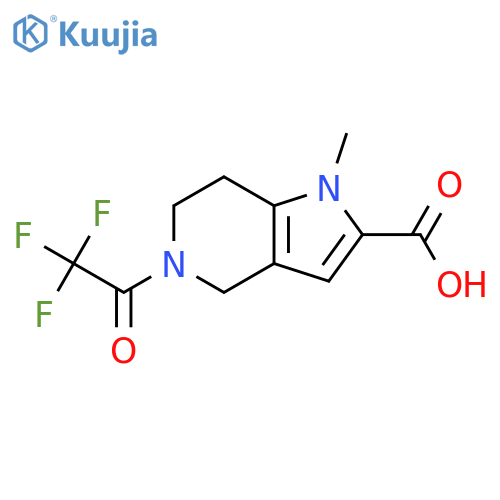 1-methyl-5-(2,2,2-trifluoroacetyl)-1H,4H,5H,6H,7H-pyrrolo[3,2-c]pyridine-2-carboxylic acid structure