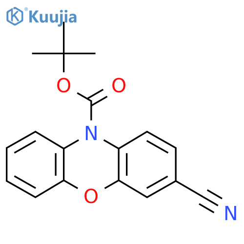 tert-butyl 3-cyano-10H-phenoxazine-10-carboxylate structure