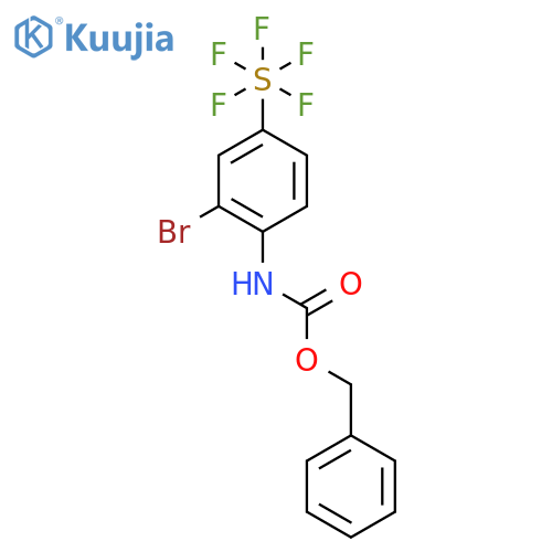 benzyl N-2-bromo-4-(pentafluoro-lambda6-sulfanyl)phenylcarbamate structure