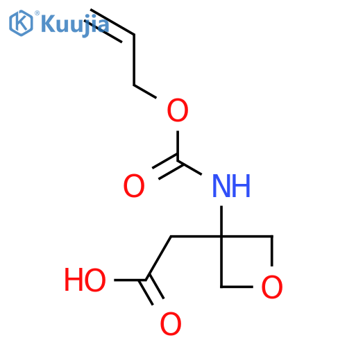 2-(3-{(prop-2-en-1-yloxy)carbonylamino}oxetan-3-yl)acetic acid structure