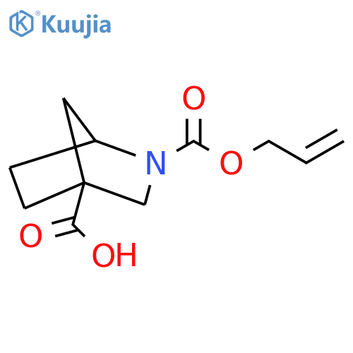 2-(prop-2-en-1-yloxy)carbonyl-2-azabicyclo2.2.1heptane-4-carboxylic acid structure