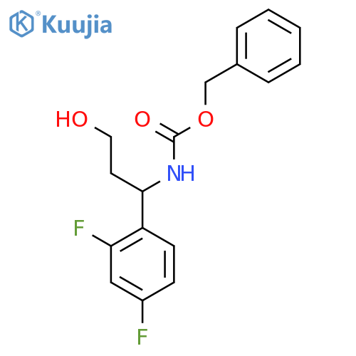 benzyl N-1-(2,4-difluorophenyl)-3-hydroxypropylcarbamate structure