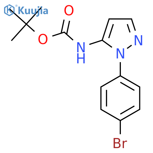 tert-butyl N-1-(4-bromophenyl)-1H-pyrazol-5-ylcarbamate structure