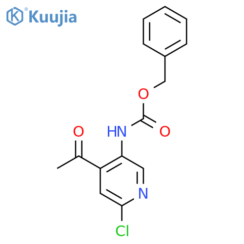 benzyl N-(4-acetyl-6-chloropyridin-3-yl)carbamate structure