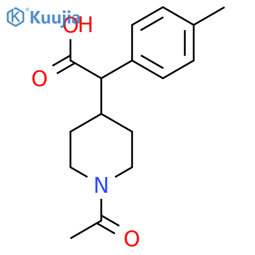 2-(1-acetylpiperidin-4-yl)-2-(4-methylphenyl)acetic acid structure