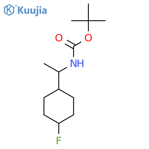 tert-butyl N-[1-(4-fluorocyclohexyl)ethyl]carbamate structure