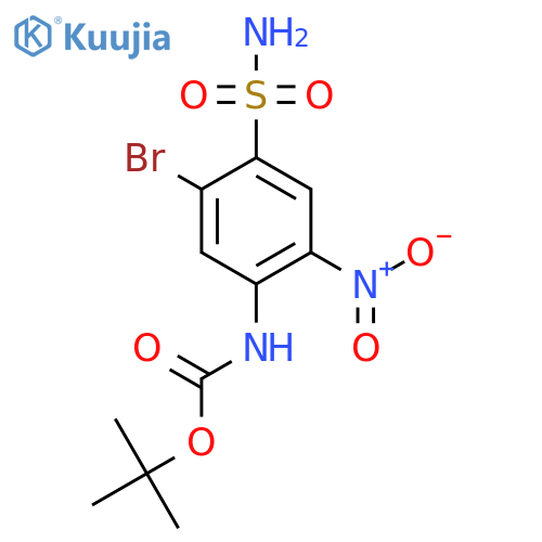 tert-butyl N-(5-bromo-2-nitro-4-sulfamoylphenyl)carbamate structure