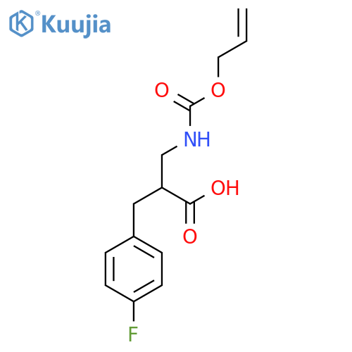 2-[(4-Fluorophenyl)methyl]-3-{[(prop-2-en-1-yloxy)carbonyl]amino}propanoic acid structure