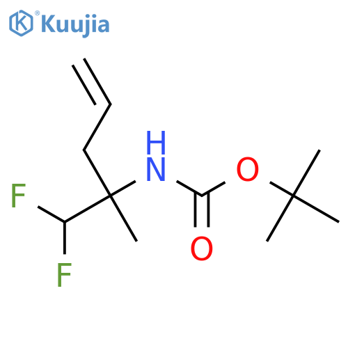 tert-butyl N-(1,1-difluoro-2-methylpent-4-en-2-yl)carbamate structure