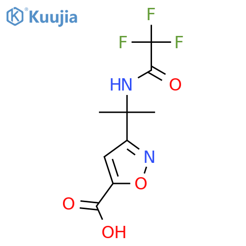3-2-(2,2,2-trifluoroacetamido)propan-2-yl-1,2-oxazole-5-carboxylic acid structure