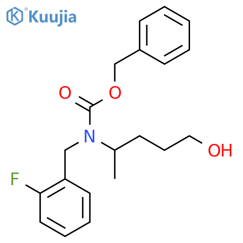 benzyl N-[(2-fluorophenyl)methyl]-N-(5-hydroxypentan-2-yl)carbamate structure