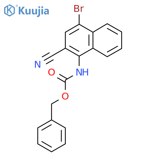 benzyl N-(4-bromo-2-cyanonaphthalen-1-yl)carbamate structure