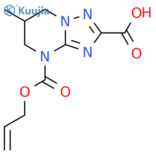 6-methyl-4-(prop-2-en-1-yloxy)carbonyl-4H,5H,6H,7H-1,2,4triazolo1,5-apyrimidine-2-carboxylic acid structure