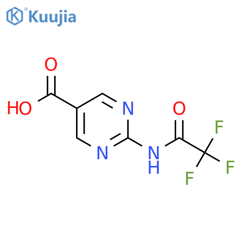 2-(2,2,2-Trifluoroacetamido)pyrimidine-5-carboxylic acid structure