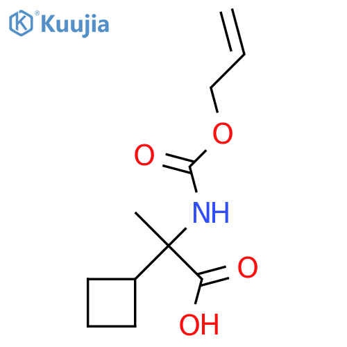 2-cyclobutyl-2-{(prop-2-en-1-yloxy)carbonylamino}propanoic acid structure