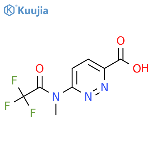 6-(2,2,2-trifluoro-N-methylacetamido)pyridazine-3-carboxylic acid structure