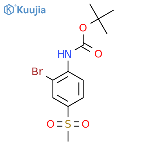 tert-butyl N-(2-bromo-4-methanesulfonylphenyl)carbamate structure