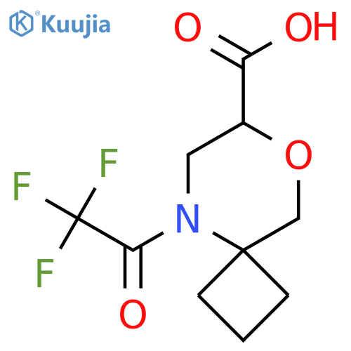 5-(2,2,2-trifluoroacetyl)-8-oxa-5-azaspiro3.5nonane-7-carboxylic acid structure