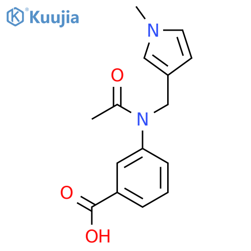 3-{N-[(1-methyl-1H-pyrrol-3-yl)methyl]acetamido}benzoic acid structure