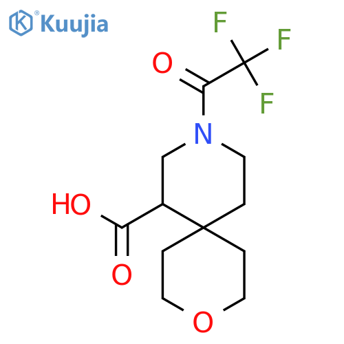 9-(2,2,2-trifluoroacetyl)-3-oxa-9-azaspiro5.5undecane-7-carboxylic acid structure