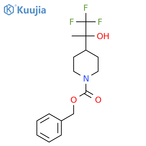 Benzyl 4-(1,1,1-trifluoro-2-hydroxypropan-2-yl)piperidine-1-carboxylate structure