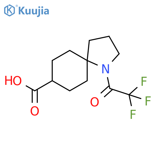 1-(2,2,2-Trifluoroacetyl)-1-azaspiro[4.5]decane-8-carboxylic acid structure