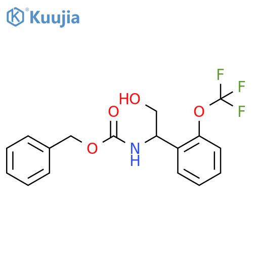 benzyl N-{2-hydroxy-1-2-(trifluoromethoxy)phenylethyl}carbamate structure