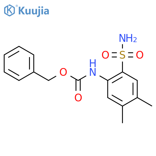 benzyl N-(4,5-dimethyl-2-sulfamoylphenyl)carbamate structure