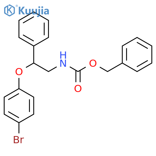 benzyl N-2-(4-bromophenoxy)-2-phenylethylcarbamate structure
