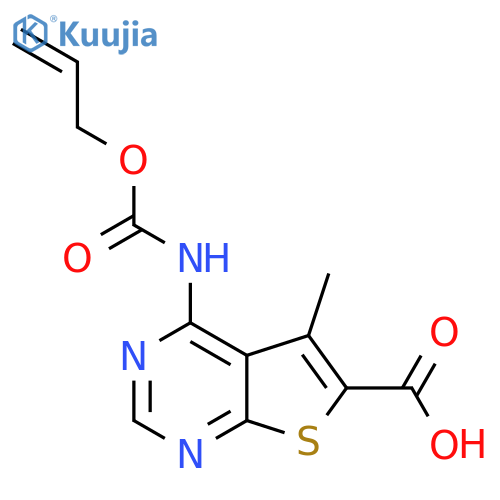 5-methyl-4-{(prop-2-en-1-yloxy)carbonylamino}thieno2,3-dpyrimidine-6-carboxylic acid structure