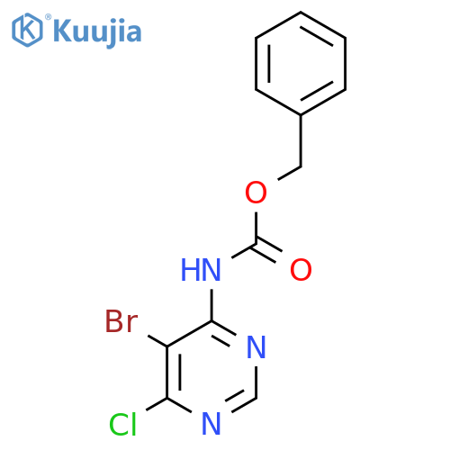benzyl N-(5-bromo-6-chloropyrimidin-4-yl)carbamate structure