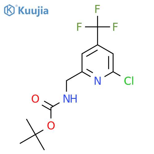 tert-butyl N-{6-chloro-4-(trifluoromethyl)pyridin-2-ylmethyl}carbamate structure
