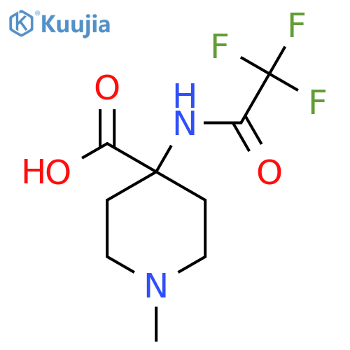 1-Methyl-4-(2,2,2-trifluoroacetamido)piperidine-4-carboxylic acid structure