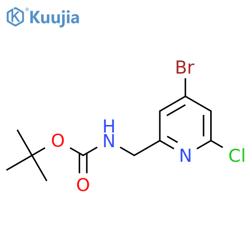 tert-butyl N-(4-bromo-6-chloropyridin-2-yl)methylcarbamate structure