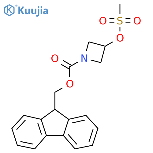 (9H-fluoren-9-yl)methyl 3-(methanesulfonyloxy)azetidine-1-carboxylate structure
