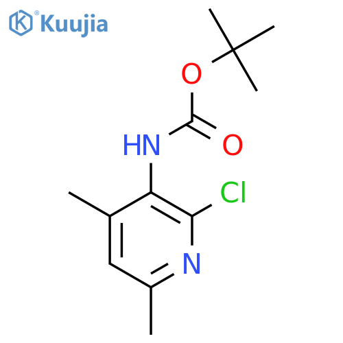 tert-butyl N-(2-chloro-4,6-dimethylpyridin-3-yl)carbamate structure