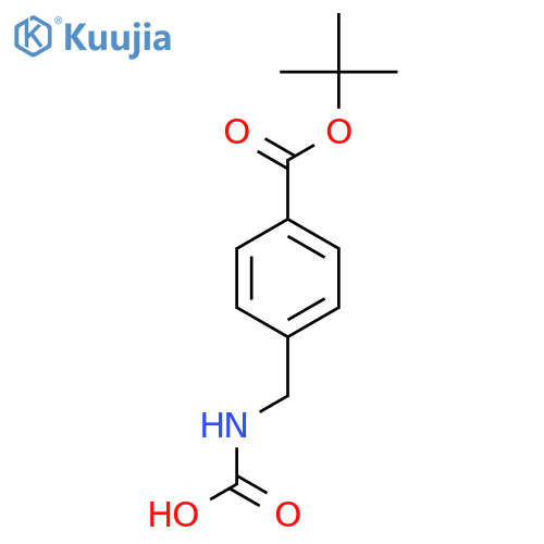 ({4-(tert-butoxy)carbonylphenyl}methyl)carbamic acid structure