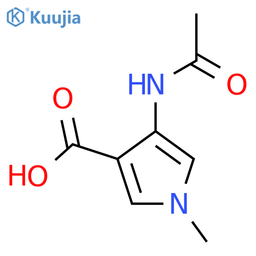 4-acetamido-1-methyl-1H-pyrrole-3-carboxylic acid structure