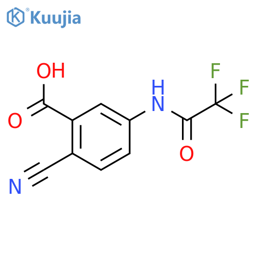 2-Cyano-5-(2,2,2-trifluoroacetamido)benzoic acid structure