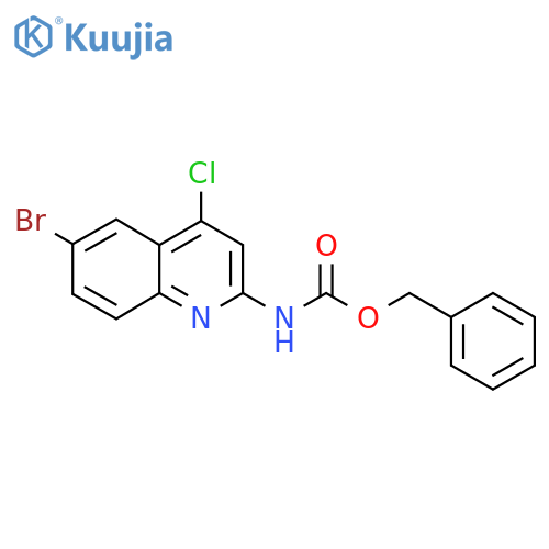 benzyl N-(6-bromo-4-chloroquinolin-2-yl)carbamate structure