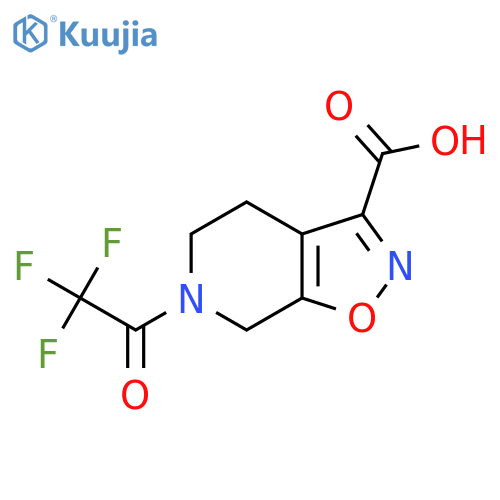 6-(2,2,2-trifluoroacetyl)-4H,5H,6H,7H-1,2oxazolo5,4-cpyridine-3-carboxylic acid structure