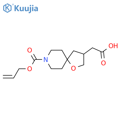 2-{8-(prop-2-en-1-yloxy)carbonyl-1-oxa-8-azaspiro4.5decan-3-yl}acetic acid structure