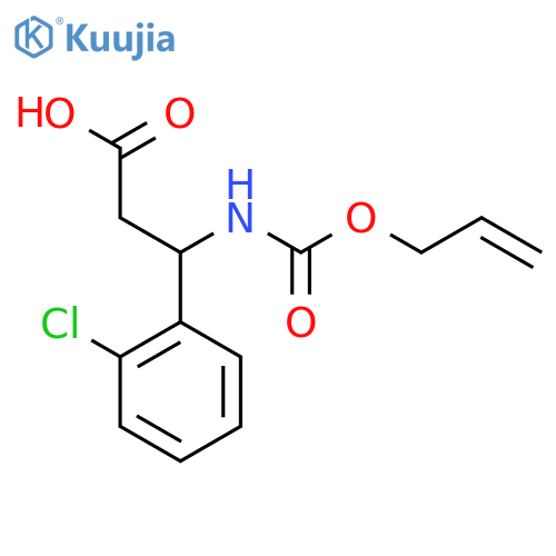 3-(2-chlorophenyl)-3-{(prop-2-en-1-yloxy)carbonylamino}propanoic acid structure