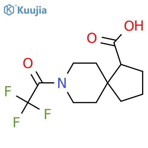 8-(2,2,2-Trifluoroacetyl)-8-azaspiro[4.5]decane-1-carboxylic acid structure