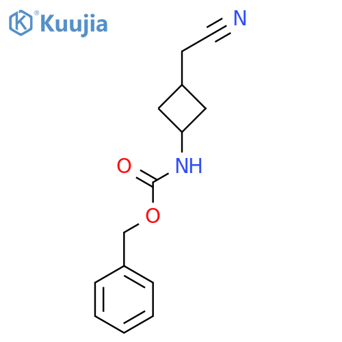 benzyl N-[3-(cyanomethyl)cyclobutyl]carbamate structure