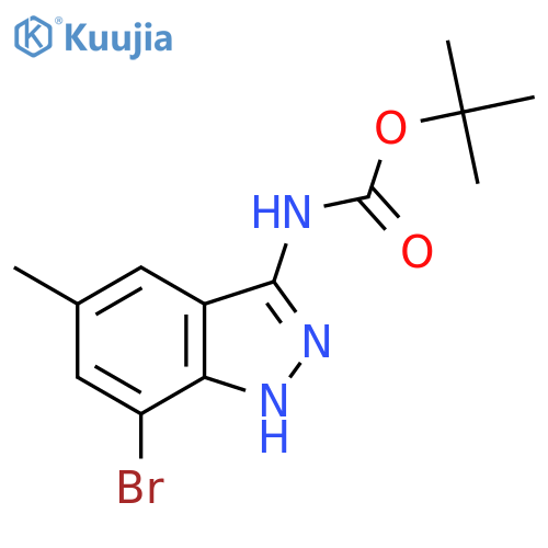tert-butyl N-(7-bromo-5-methyl-1H-indazol-3-yl)carbamate structure