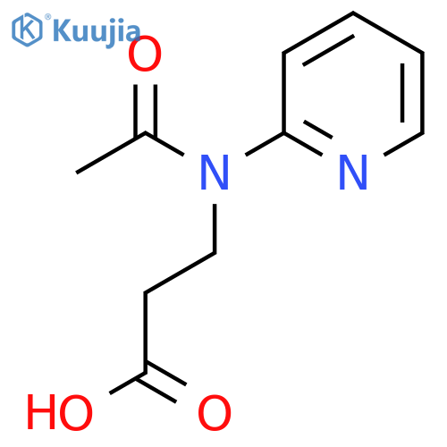 3-[N-(pyridin-2-yl)acetamido]propanoic acid structure