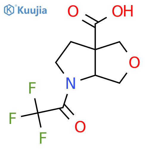 1-(2,2,2-trifluoroacetyl)-hexahydro-1H-furo[3,4-b]pyrrole-3a-carboxylic acid structure